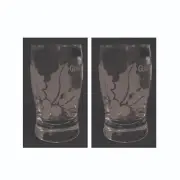 GUINNESS 2 ETCHED CHRISTMAS MISTLETOE TASTER GLASSES BREWERY ISSUED MAN CAVE