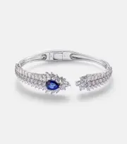 [Yeprem] Yeprem Reign Supreme 18kt white gold bangle with diamonds and sapphire One Size silver