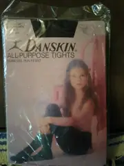 Danskin Tights Seemless Run Resist Black Style 58 Size Intermediate 6X-7 Child