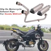 DOUBLE DUAL FULL EXHAUST MUFFLER PIPE SYSTEM FOR HONDA MSX 125 GROM OG SF 12-23
