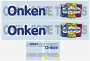 Code 3 Adhesive Vinyl Trailer Decal - Onken Yoghurt - 1/50 1/64 1/76 1/148 1/87