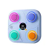 Music Boxing Machine, Adjustment No Punching Design RGB Light Rhythm Hitting Light Feedback, Electronic Fitness Boxing Machine For Kids (Blue)