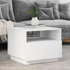 vidaXL Coffee Table with LED Lights White 50x49x40 cm 2BB