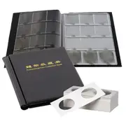 Coin Collection Book Australia Holder Album Staple Cardboard Flips 2" X2" Inches Clear Window Collector Display Storage Stock 120 Pockets 150X 31.5mm