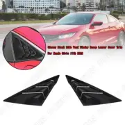Rear Side Vent Window Scoop Louver Cover Trim Gloss Black For Honda Civic 2022 (for: Honda Civic)