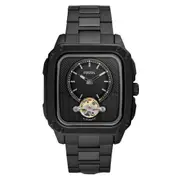 Fossil Inscription Automatic Black Stainless Steel Men’s Watch (ME3238)