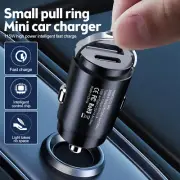 Dual USB PD Type-C Car Charger Fast Charge Adapter For iPhone 11 12 13 Pro Max