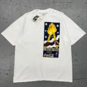 Vintage 90s USA Atlanta Olympics 1996 Torch Relay Coca Cola NWT Graphic T-Shirt