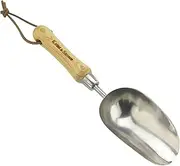 Kent & Stowe Stainless Steel Hand Potting Scoop, Compact Garden Scoop for Compost and Soil, Classic All Year Round Garden Tools Made from Stainless Steel and Ash Wood