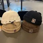 Solid Color Hip Hop Caps Printed Kids Beanie Hats Baby Brimless Hat Toddler