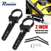 2" Roll Cage Bull Bar LED Light Bar Mount Clamps For Can-Am Maverick Commander