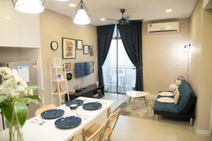 萬達廣場的2臥室公寓 - 72平方公尺/2間專用衛浴Blue Comfy House @ TTDI,NEXT TO MRT, PJ, 1U,IKEA