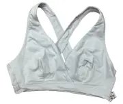 Playtex Maternity & Nursing Cross Over Sleep Wirefree Bra 4960 Gray Small