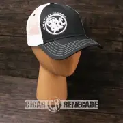 Kristoff Cigar Embroidered Adjustable Cap Hat - Black/White