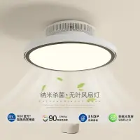 在飛比找樂天市場購物網優惠-臺灣110V隱形風扇燈全光譜吸頂無葉吊扇燈臥室家用變頻調光電