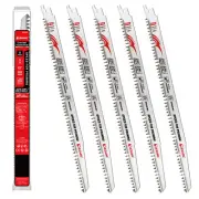 EZARC 9''/12" Wood Pruning Reciprocating Saw Blades 5PCS Ground Teeth Pruning Sa