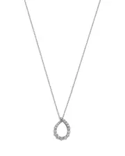 Bloomingdale's Fine Collection Diamond Pear Shaped Pendant Necklace in 14K White Gold, 0.50 tcw