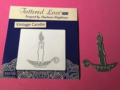 Tattered Lace Die TLD1014 VINTAGE CANDLE, Craft Die, sent Tracked Aust Post