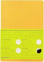 Nitoms S4107 STALOGY Notebook, A5, Squared, 365 Days Notebook, Yellow