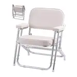 VEVOR Folding Deck Chair Boat Seat with Aluminum Alloy Frame Non-slip Foot Pads