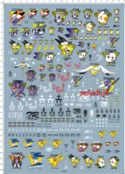 HG MG 1/144 1/100 RX-178 MARK-II AOZ Titans GDM Model Kit Water Slide Decal