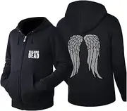 [Fuman] The Walking Dead Daryl Hooded Jacket Dixon Wings Hoodie Pullover Hooded Jacket Sweat Jacket Zip