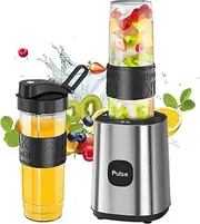 Electric Smoothie Blender, 500W Blender Smoothie, Mini Blender Blender with 2 x 570ml Portable Tritan Bottles BPA Free, 4 Stainless Steel Blades for Smoothie Milkshake Fruit Baby Juice or Vegetable