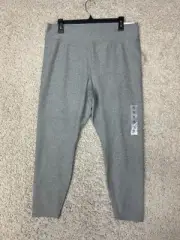 Old Navy Leggings Womens XL Gray 7/8 Ankle Yoga Pants High Rise Athleisure NWT