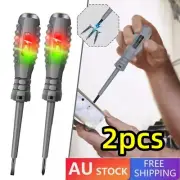 2PCS High Torque Electric Pen Test Screwdriver Dual Colored Light Magnetic Bit