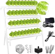 FACTORY4HOME Hydroponic Plant Growing System - Vertical Tower with 36 Pods for Indoor & Outdoor Gardening - Soil-Free Growing Kit for Herbs, Vegetables, Fruits - Eco-Friendly, Compact, and Easy to Use