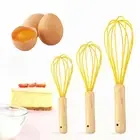 Manual Balloon Whisk Egg Beater Silicone Coated Hand Blender Mixer Tool Baking