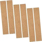 BCOATH 6pcs Frameless Cork Board Strips Memo Board Strips Self-Adhesive Cork for Office Home Wall Decoration