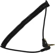 ETHZZLE Right Angle Male to Male Aux Cable Coiled Extension Cord for Headphones Stereo Audio Phone Tablet Speaker Mm