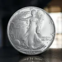在飛比找樂天市場購物網優惠-1916雙面行走女神半美元銀幣 魔術幣道具硬幣外國自由女神鷹