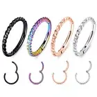 1Pc Hinged Segment Ring Hoop Nose Septum Clicker Helix Tragus Cartilage Earrings