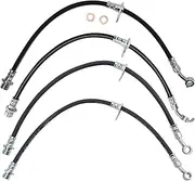 TRQ Brake Hose Set Compatible with 2009-2014 Acura TSX 2008-2012 Honda Accord