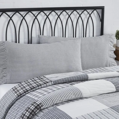 Farmhouse King Pillow Case Set of 2 Black Ruffling Mill Bedroom Decor VHC Brands