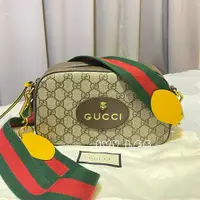 在飛比找PopChill優惠-[二手] GUCCI 斜背包 側背包 476466 綠紅綠背