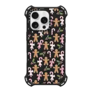 iPhone 16 Pro Bounce Case MagSafe Compatible pink xmas / gingerbread candy pattern
