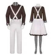 Charlie and the Chocolate Factory Oompa Cosplay Loompa Mens Womens Costume