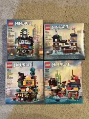 Complete Set of Lego Ninjago Micro Sets - Exclusives 40703 40704 40705 40706