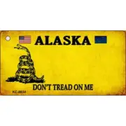 Alaska Dont Tread On Me Novelty Metal Key Chain KC-8834