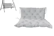Swing Cushion Portable Bench Soft Chair Padded with Backrest-Light Grey