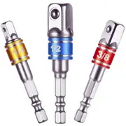 Socket Adaptor Set Driver Hex Shank Drill Bits 1/2" 1/4" 3/8" Impact Driver