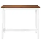108x60x91 cm Sleek Bar Table Dining Desk High Solid Wood Kitchen Shelf Wooden