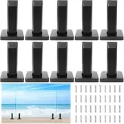 LukLoy Marine Grade SS2205 Glass Pool Fence Spigot Railing Clamp for Coastal City / Inland Projects, Black (Pack of 10, 960g Marine Grade SS2205), SS2205-MB-960G