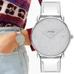 【COACH】官方授權經銷商 ELLIOT 簡約大數字面盤手錶-36MM/星沙銀 畢業 禮物(14504246)