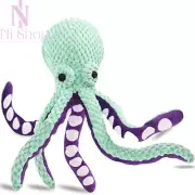 Plush Octopus Dog Toy Interactive Squeaky Companion Toy for Small & Large Dogs