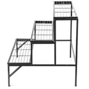 OZNALA Metal Plant Stand 3 Tier Outdoor Flower Garden Display Holder Rack Corner Shelf