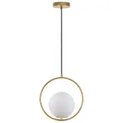 Mercator Edith 1-Light Pendant in Brushed Brass